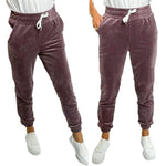 Versatile Women's Jogger Pants With Elastic Waistband And Drawstring, Korean-style Velvet Casual Pants, Sportswear