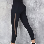 Mesh stitching yoga pants