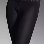 Lace Waistband With Goose Down Non-slip Slimming Tights