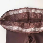 Lace Waistband With Goose Down Non-slip Slimming Tights